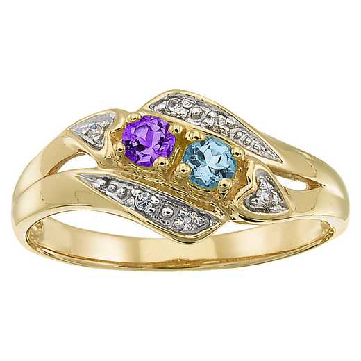 Ladies’ Multi-Stone Ring with Heart-Shaped Diamond Accents: Enchanting